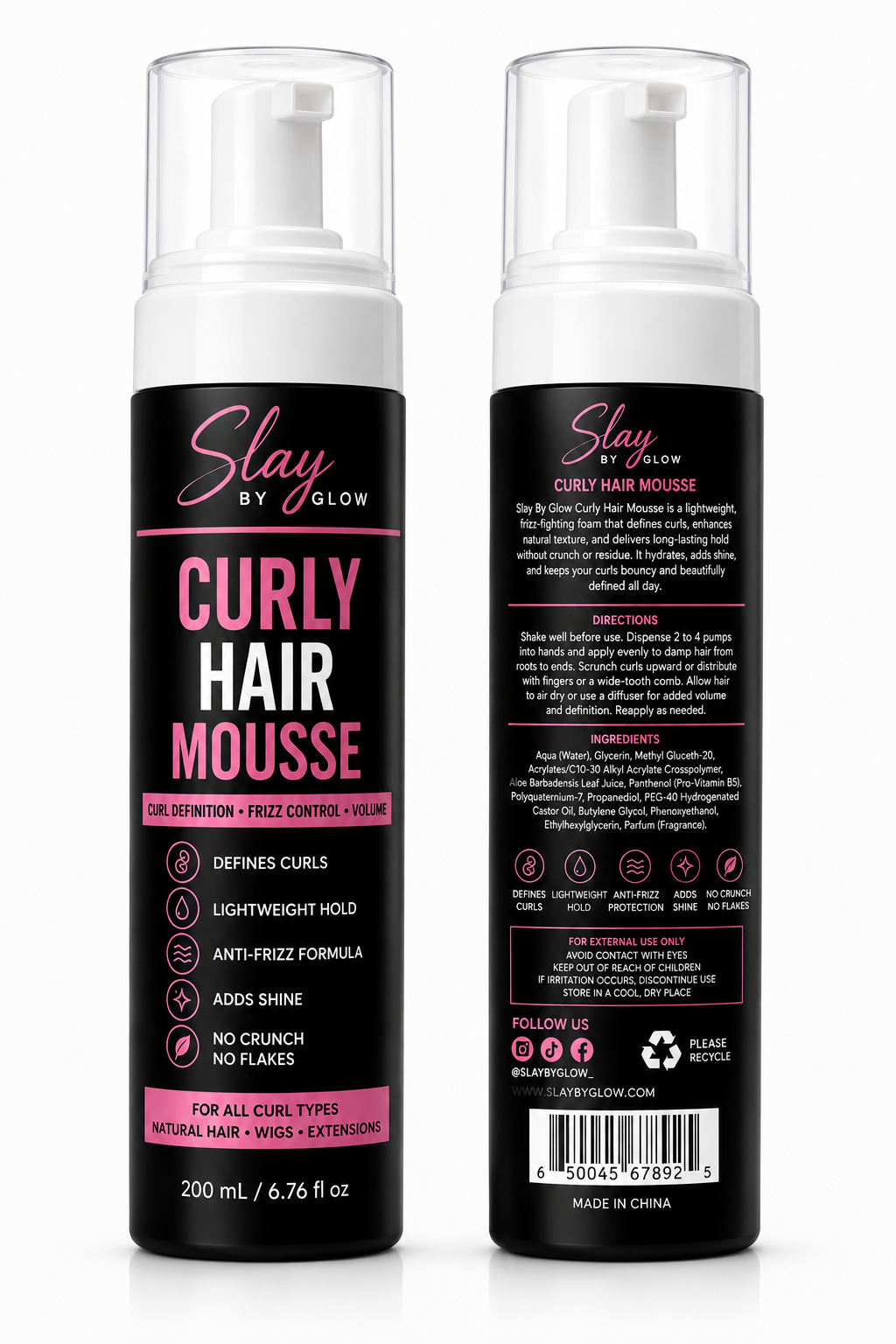 Slay By Glow Curly Hair Mousse